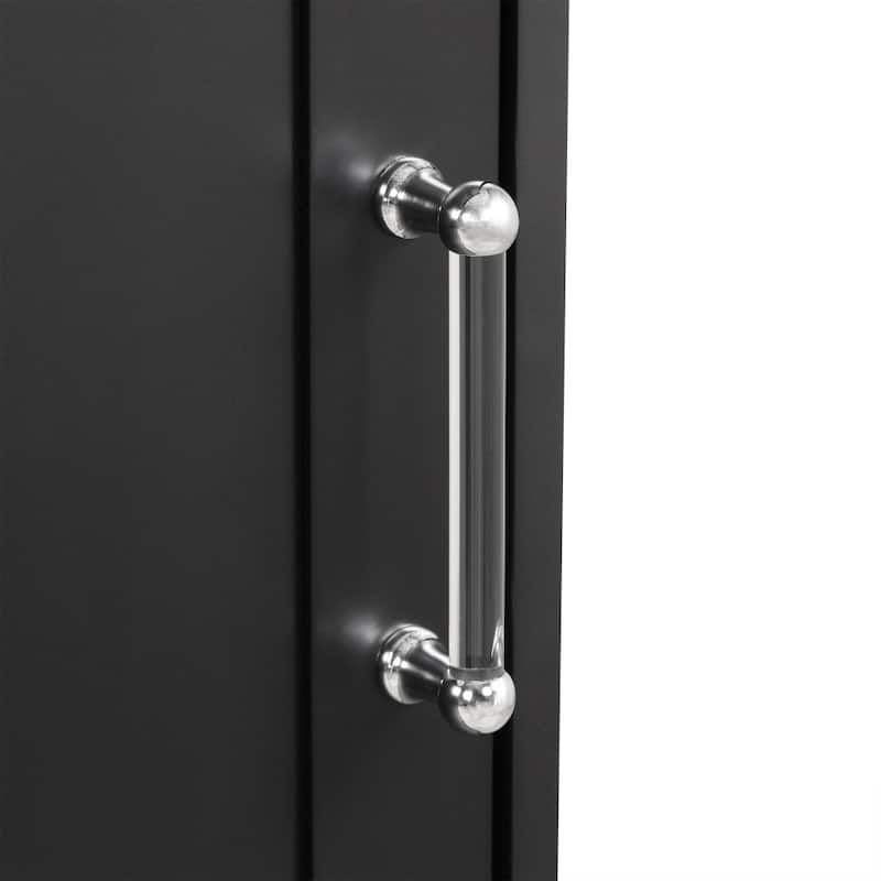 Tall Freestanding Bathroom Storage Cabinet with Two Different Size Drawers and Adjustable Shelf