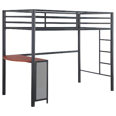 Fisher Twin Workstation Loft Bed Gunmetal