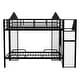 preview thumbnail 4 of 22, Metal Twin over Twin Castle-shaped Bunk Bed with Wardrobe and Multiple Storage