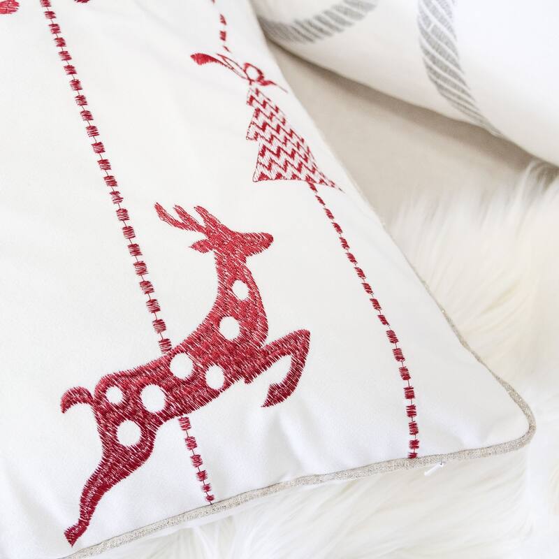 White Christmas Throw Pillow
