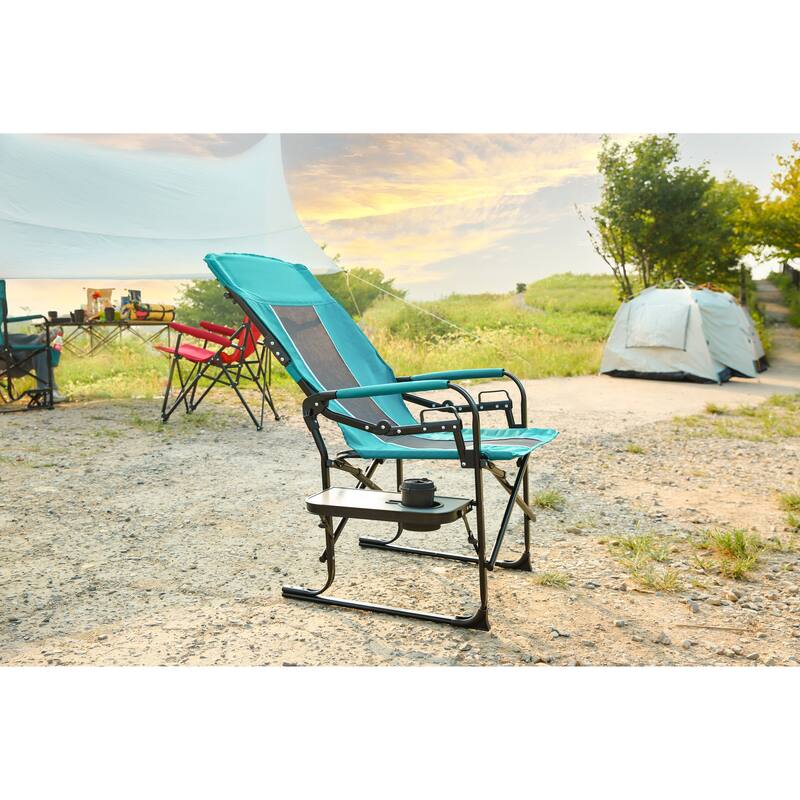 Camping Directors Chair, Heavy Duty,Oversized Portable Folding Chair With Side Table,Pocket For Beach