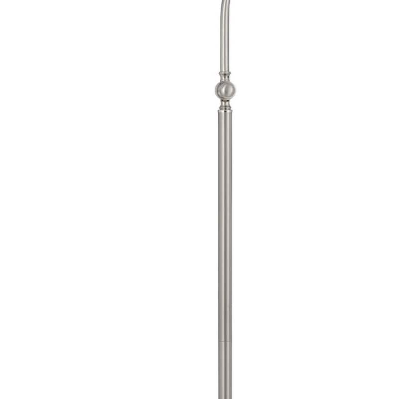 60 Inch Metal Curved Floor Lamp, Adjustable Dome Shade, Brass - 22 L X 10 W X 60 H Inches