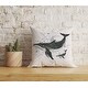 preview thumbnail 17 of 23, Whale and Petals Tales Throw Pillow26x26 Faux Suede