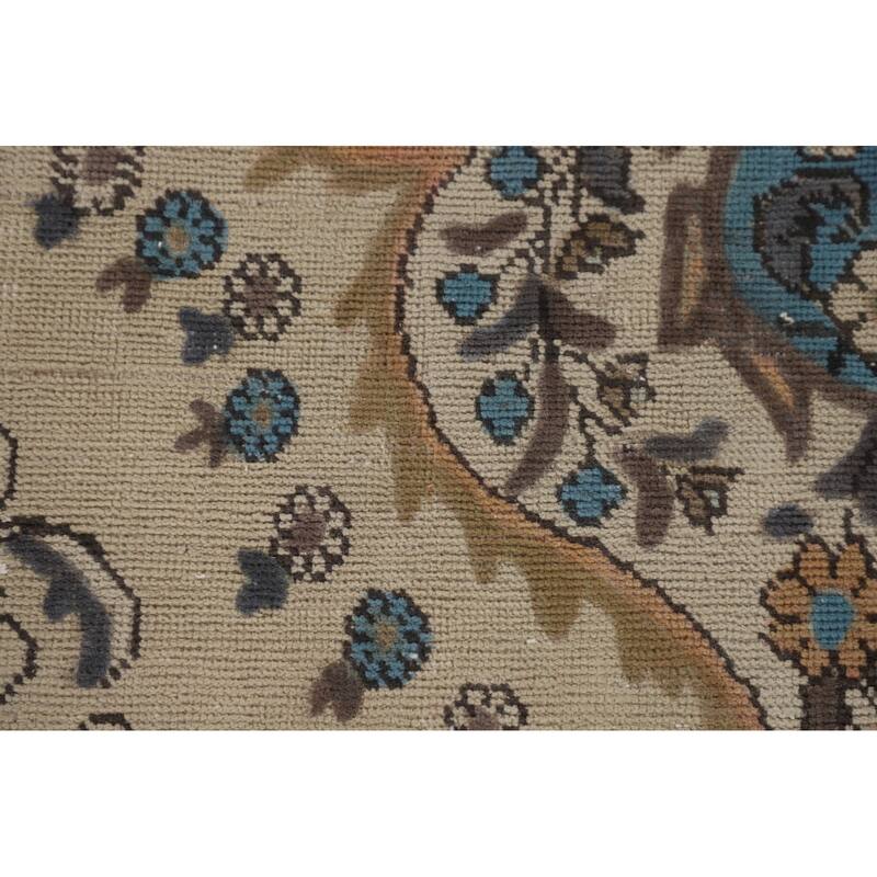 Tabriz Persian Vintage Rug Hand-Knotted Traditional Wool Carpet - 6'5"x 9'7"