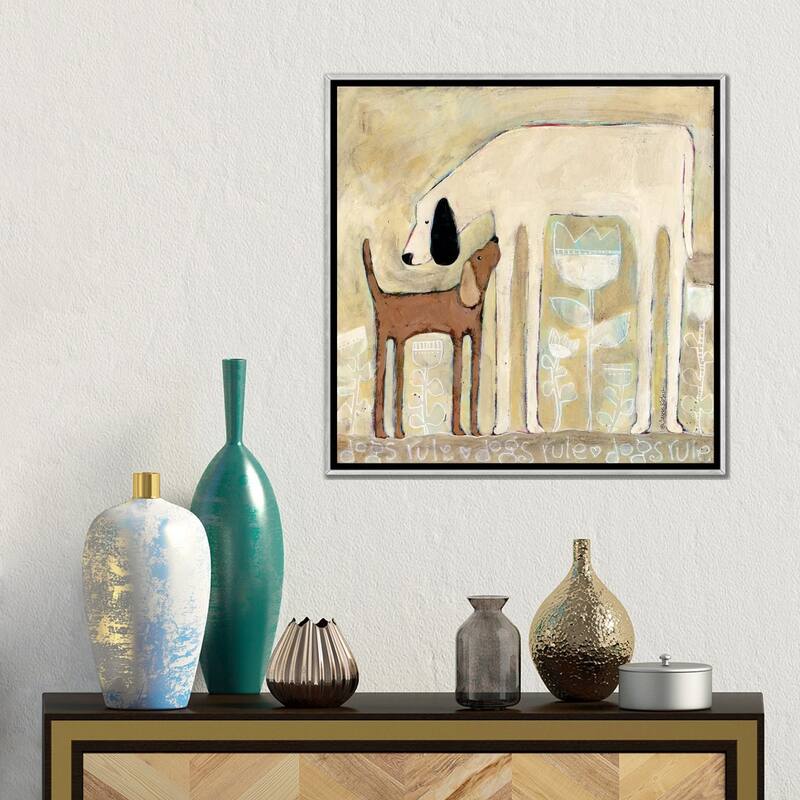 iCanvas "Dogs Rule" by Teresa Kogut Framed