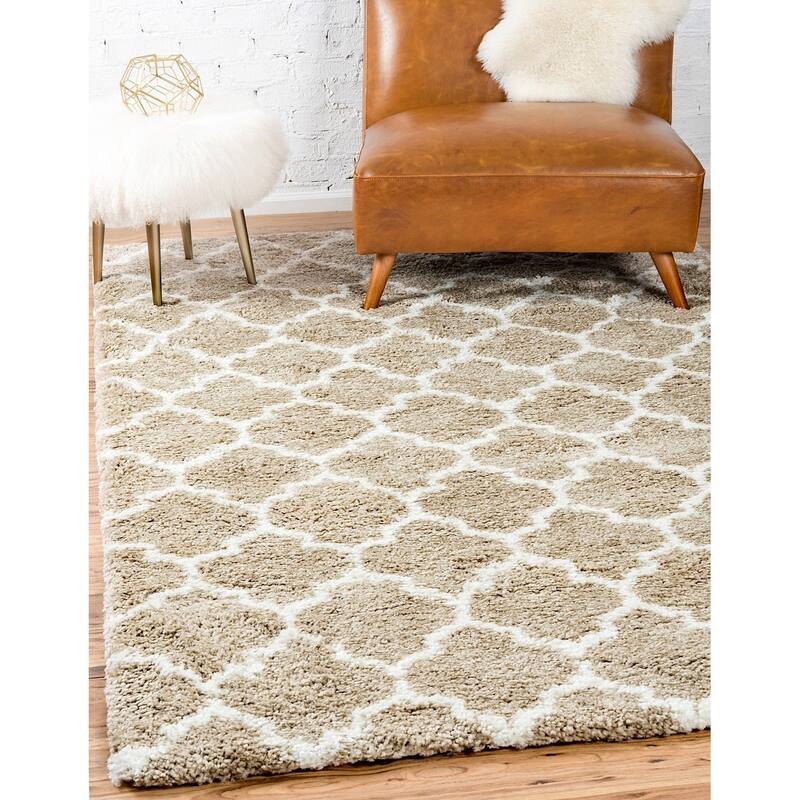 Shag Shoploni Collection Area Rug - 5'x8' - Taupe