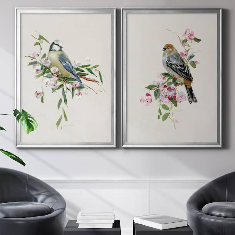 Spring Song Blue Bird Premium Framed Print - Ready to Hang - Multi-Color