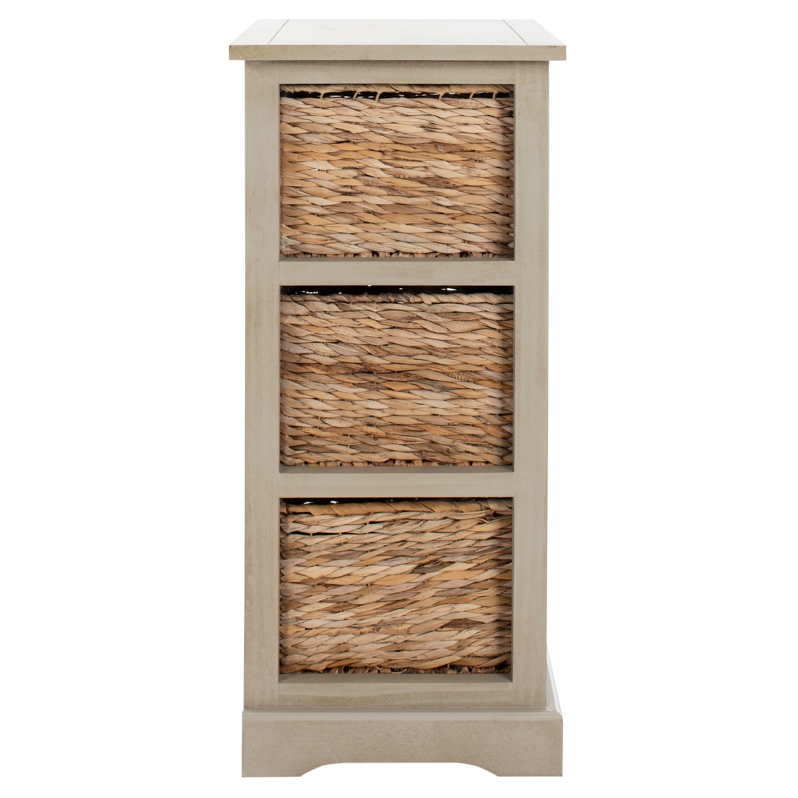Halle 3 wicker basket storage side table safavieh 2025