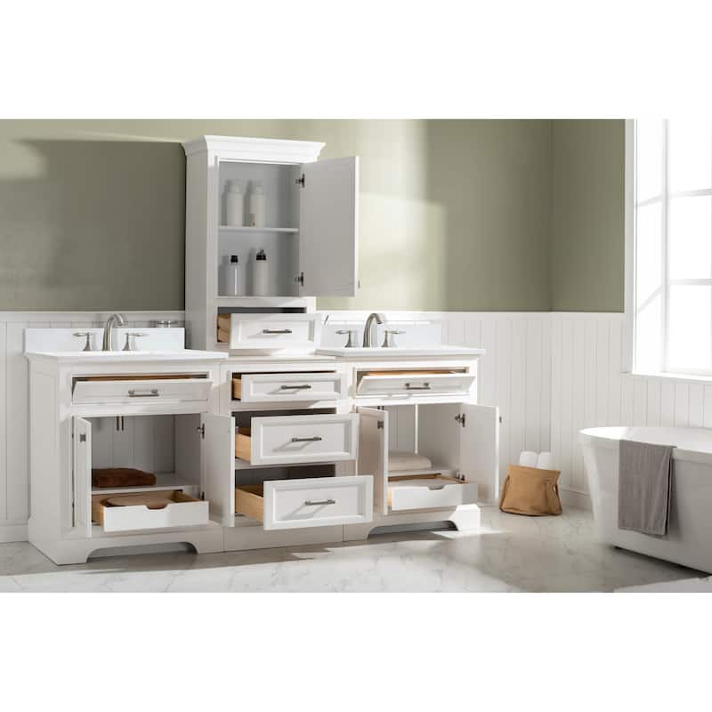 Milano 96" Double Sink Bathroom Vanity Modular Set