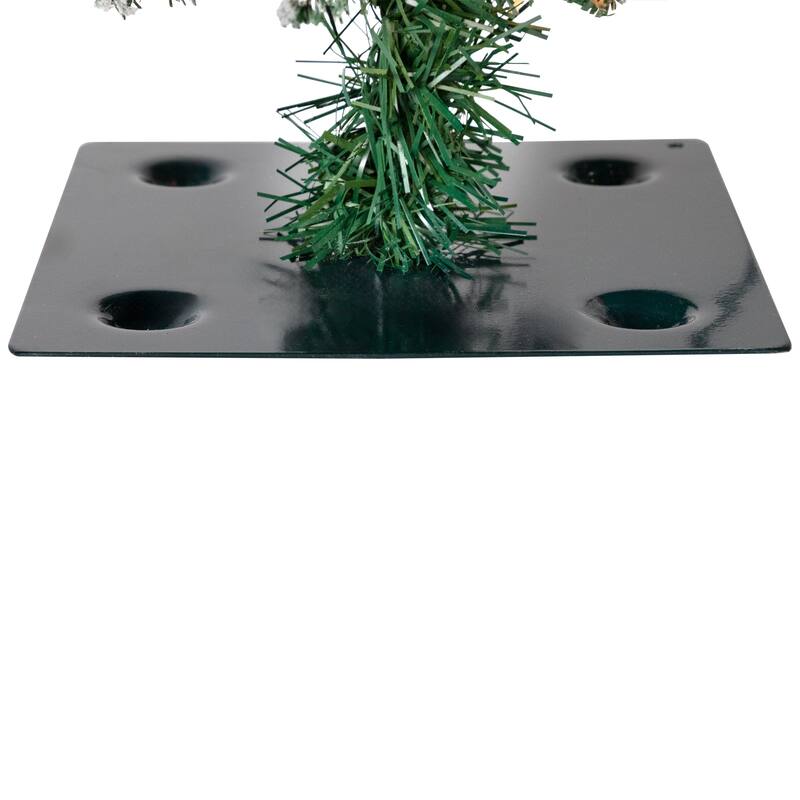 Pre-Lit Pencil Flocked Alpine Artificial Christmas Tree - 3.5' - Clear Lights - 3.5 Foot