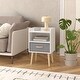 preview thumbnail 17 of 38, 2-Tier Kids Nightstand With Fabric Drawer, Set of 2