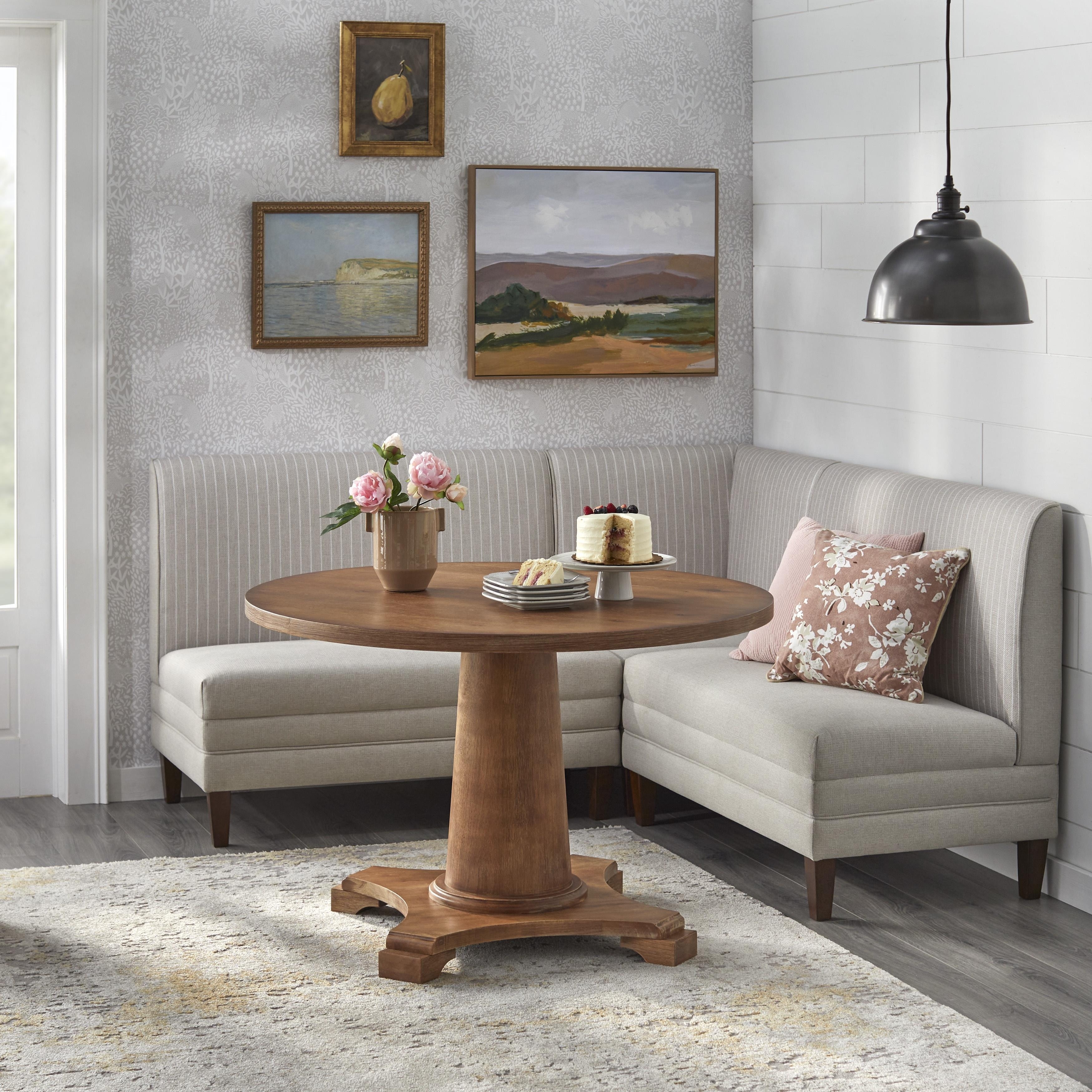Lifestorey Phillips 3 Piece Upholstered Banquette Set On Sale Bed Bath Beyond 39968956
