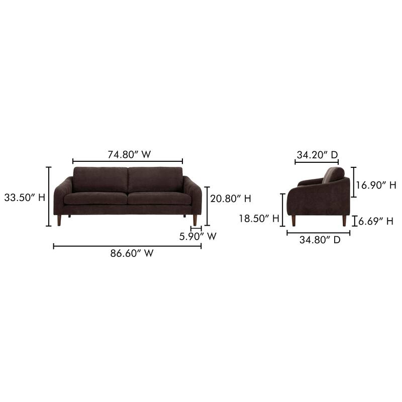 NADAAL STUDIOS Drew, Sofa Recycled Polyester Upholstery