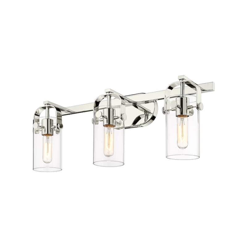 Innovations Lighting Pilaster II Cylinder - 3 Light 7" Wall-Mounted Bath Vanity Light