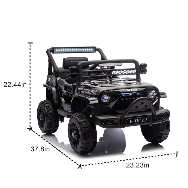 12V Kids Ride-On Electric Truck with Remote Control, 2WD, Four-Wheel Suspension, Bluetooth, MP3, LED Lights, for Ages 1-4