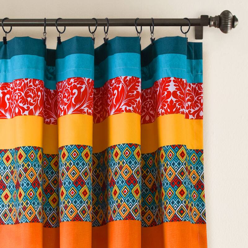 Lush Decor Boho Stripe Window Curtain Panel Pair