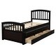 preview thumbnail 12 of 17, Twin Platform Storage Bed with 6 Drawers - Solid Pine, Ideal for Kids' Rooms