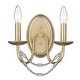 preview thumbnail 6 of 10, Golden Lighting 7644-2W Mirabella 2 Light 11" Tall Wall Sconce