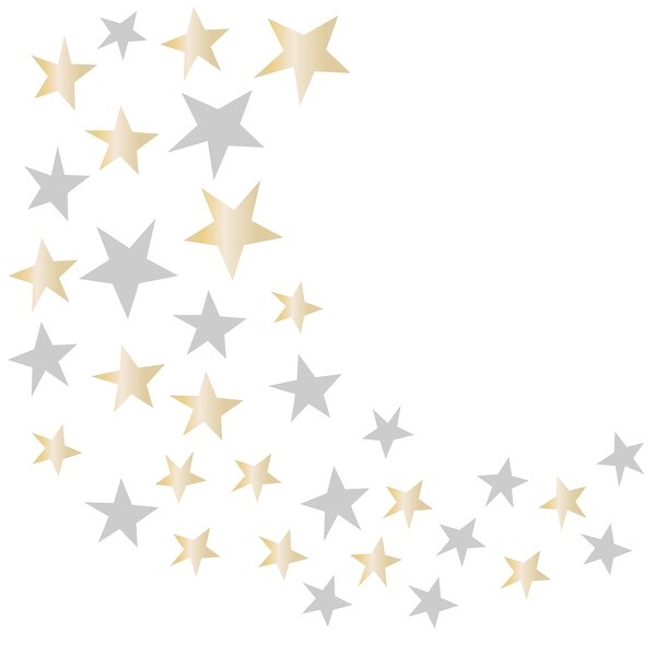 Lambs & Ivy Signature Jamboree Metallic Gold/Silver Celestial Stars Nursery Wall Decals. Opens flyout.
