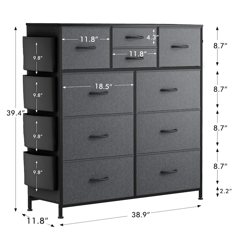 10 Drawer Dresser Closet Storage Tower Organizer Unit for Bedroom