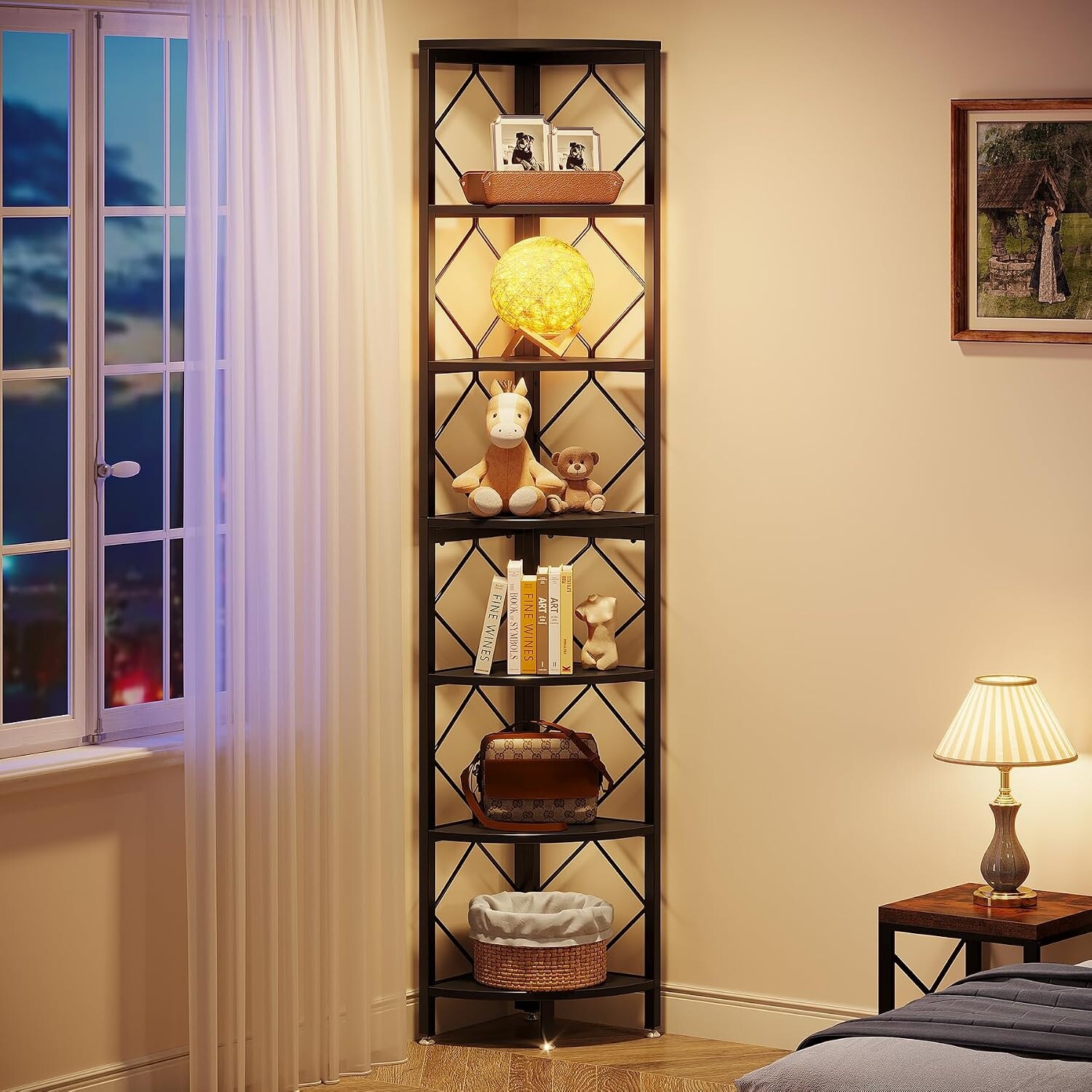 7-Tier-Corner-Bookshelf,-