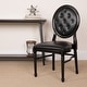 preview thumbnail 14 of 21, 900 lb. Capacity King Louis Dining Side Chair Tufted Black Vinyl/Black Frame