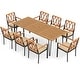 preview thumbnail 1 of 5, Gymax 9 PCS Patio Dining Set w/ 8 Chairs Acacia Wood Table Top Multi