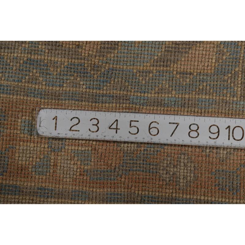 Hand Knotted Oriental 100% Wool Carpet Transitional Floral Greys & Charcoal Oushak Area Rug - 10' 0'' X 8' 0''