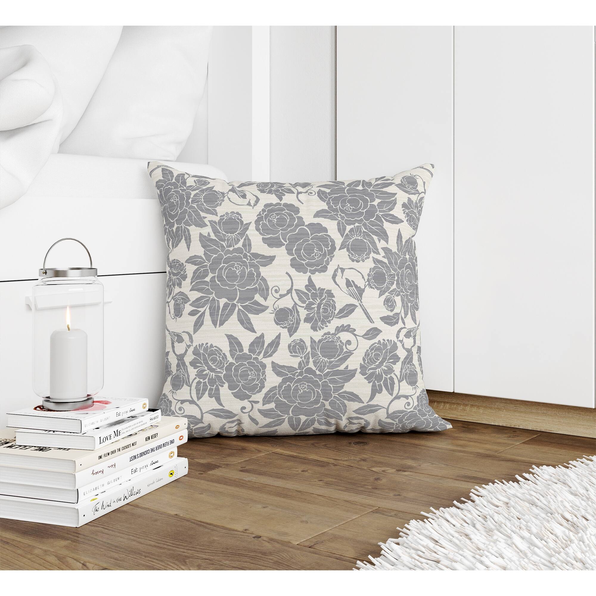 MY LITTLE CHICKADEE GREY Accent Pillow By Kavka Designs Bed Bath