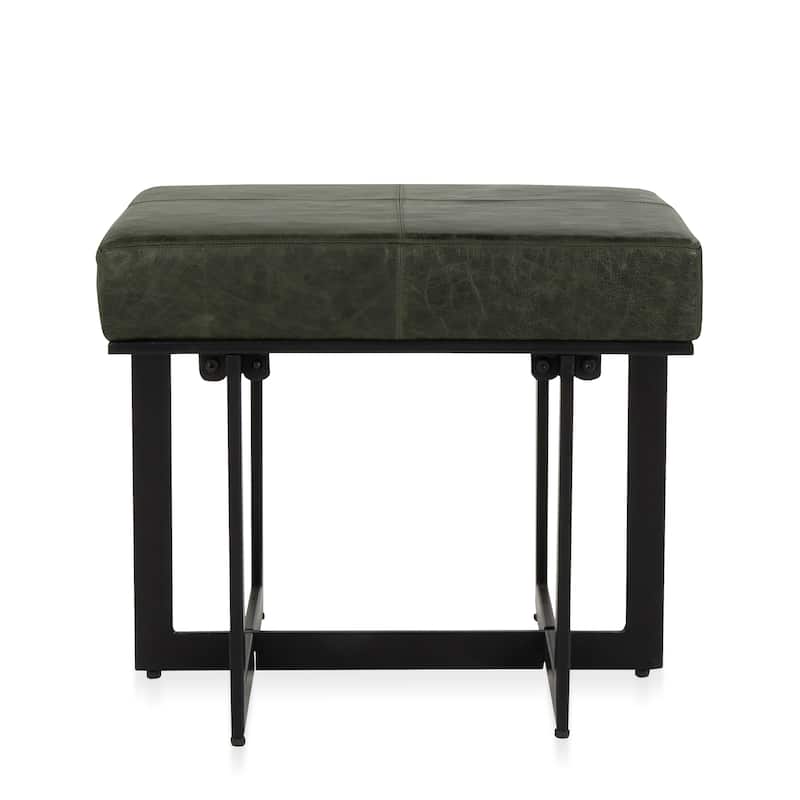 Classic Home Calvin Leather Stool