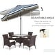 preview thumbnail 36 of 39, Outsunny 9ft Patio Umbrella with Push Button Tilt and Crank, Ruffled Outdoor Market Table Umbrella with Tassles and 8 Ribs