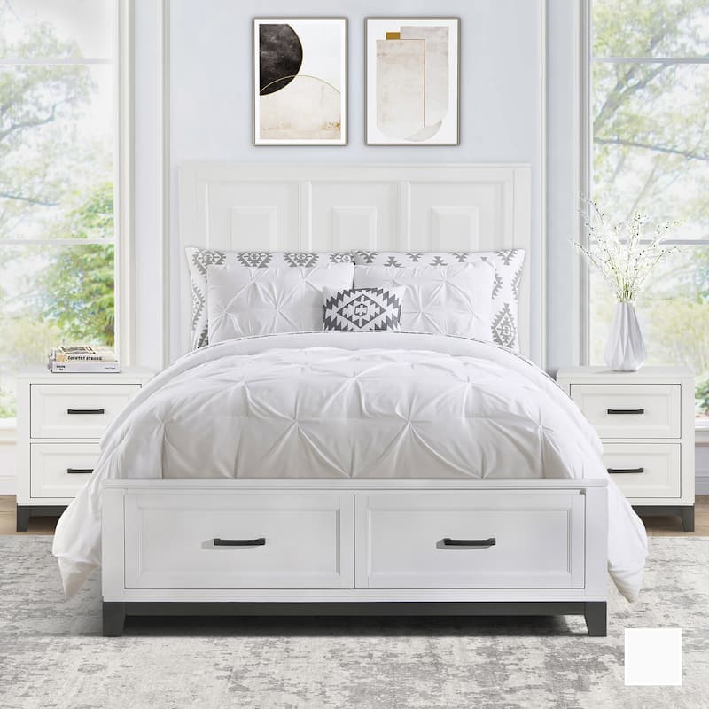 Asa Platform Bed with Footboard Storage, Queen