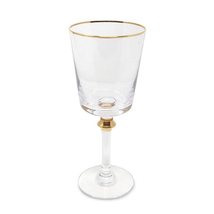 Water Glasses with Gold, Set of 6 - Set of 6