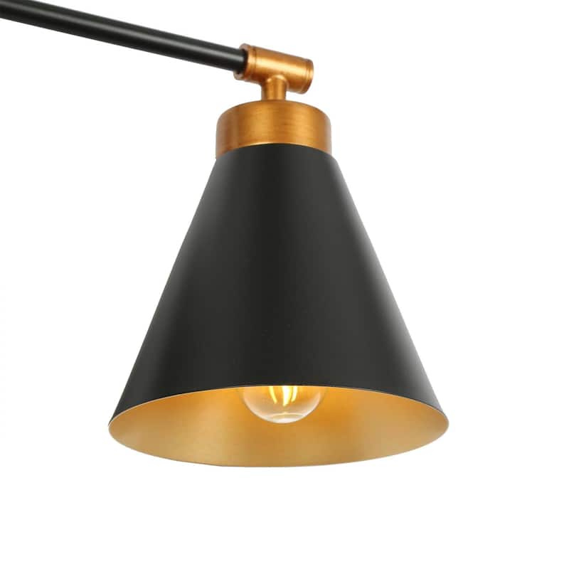 Modern Black Industrial 3-light Bathroom Vanity Lights Brass Dimmable Wall Sconces Kitchen Cabinet