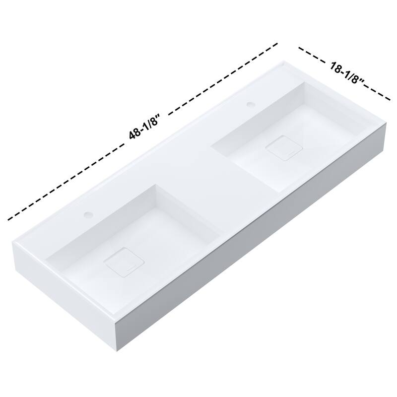 Stafford 48" Double Bathroom Sink