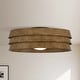 preview thumbnail 1 of 12, 22" Distressed Wood Grain Ceiling Fan Flush Mount with Light