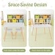 preview thumbnail 6 of 27, 3 Pieces Kids Table and Chairs Set for Arts Crafts Snack Time - 24.5" x 24.5" x 17"