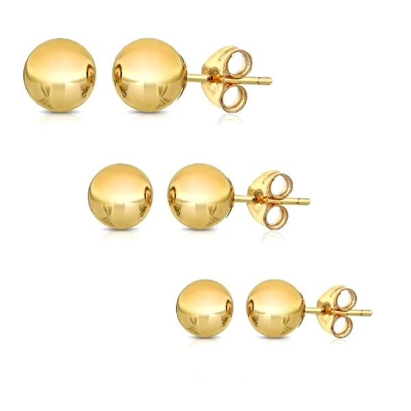 Shop Pori 14k Gold Ball Stud Earrings 