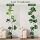 preview thumbnail 11 of 16, Artificial Fiddle Leaf Fig Tree - 5/6/7FT Fake Plant with Black Planter for Indoor Outdoor