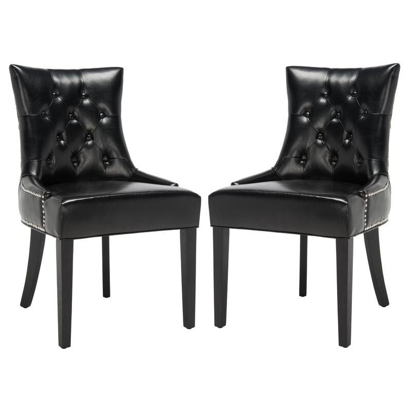 SAFAVIEH Chelsey Grey Ring Dining Chair (Set of 2) - 22" x 25.6" x 36.4" - 22"W x 25"D x 36"H