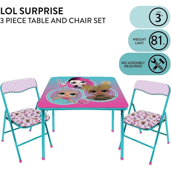 slide 2 of 7, LOL Surprise 3 Piece Table Chair Set Pink