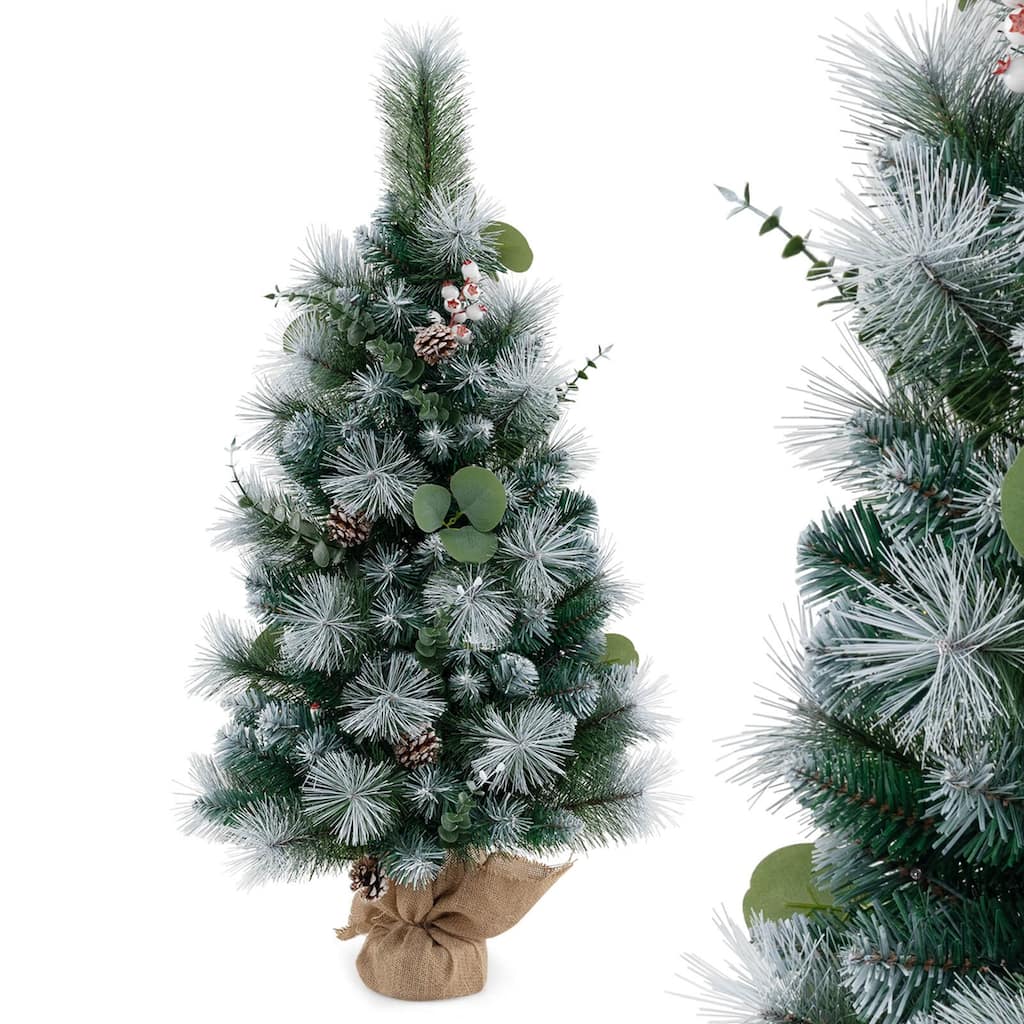 Costway 1/2 PCS 3 FT Artificial Christmas Tree with 98 Branch Tips - 2 PCS