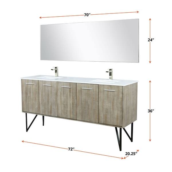 dimension image slide 1 of 7, Lancy 24 in W x 20 in D Rustic Acacia Bath Vanity and Cultured Marble Top