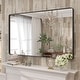 preview thumbnail 35 of 192, KIOTEE Modern Metal Frame Wall Mounted Bathroom Vanity Mirror with 5-year warranty 51x30 - Black