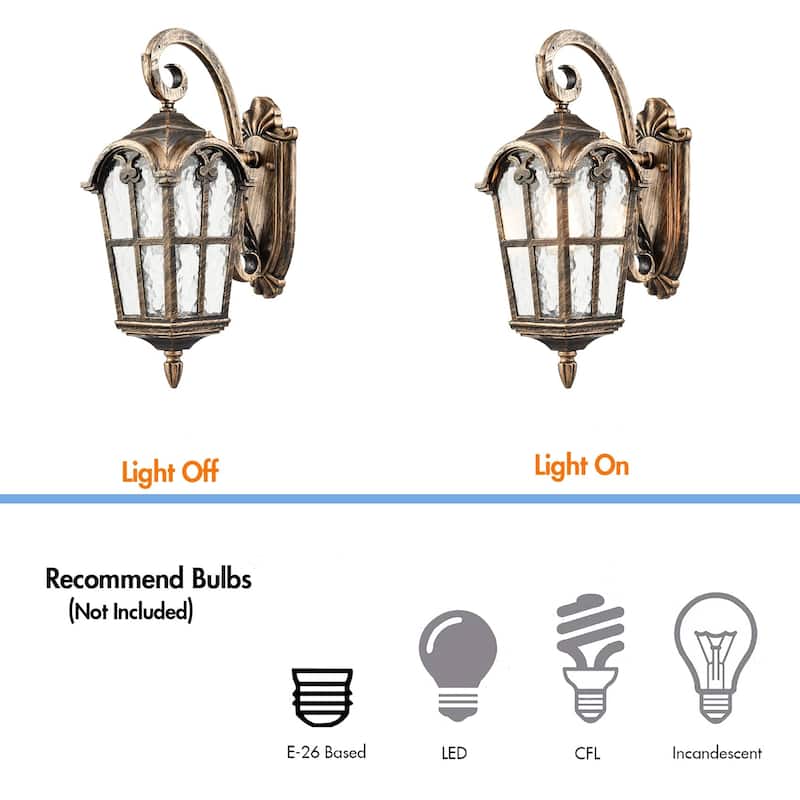 Skiathos Outdoor Wall Light Fixture Waterproof Exterior Wall Lantern