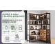 preview thumbnail 7 of 7, 6-Shelf Corner Bookshelf, Vintage Industrial Corner Bookshelf Etagere Bookcase,with storage cabinet