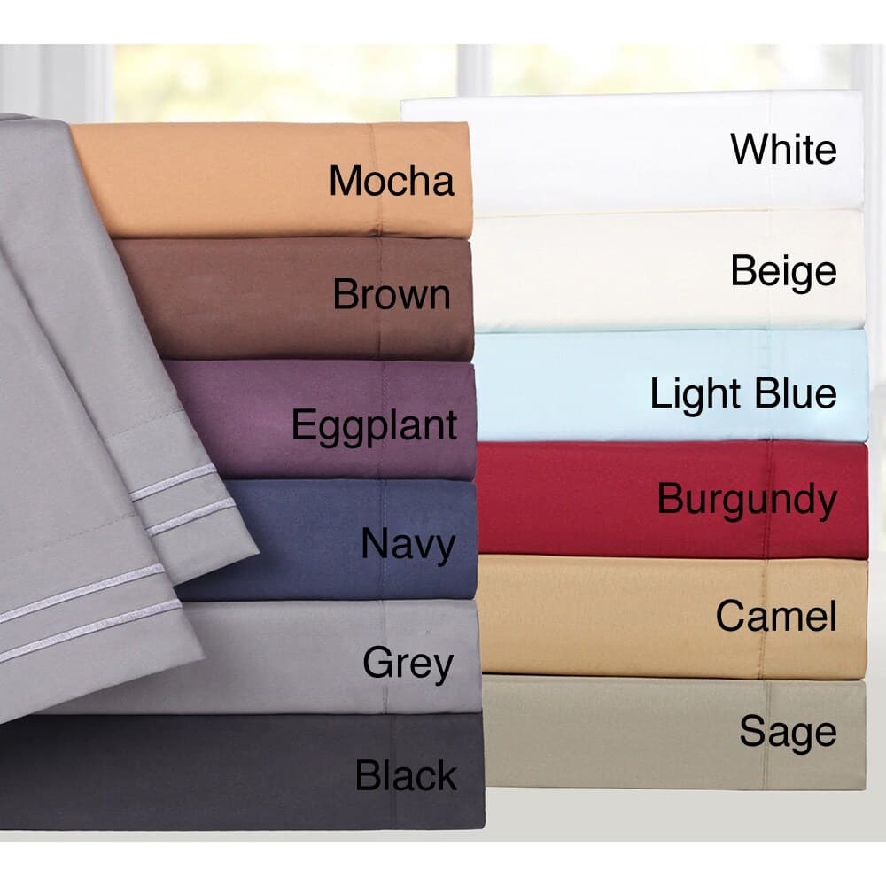 Sweet Home Collection 4 Piece Sheet Set, Ultra Soft 1800 Series, Double Brushed Microfiber