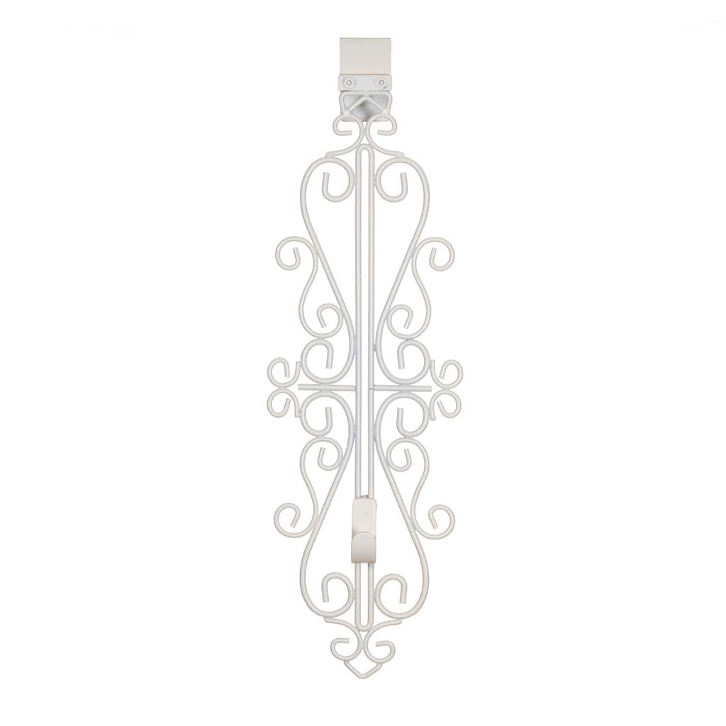 Adjustable Wreath Hanger for Door - Colonial (White) - White