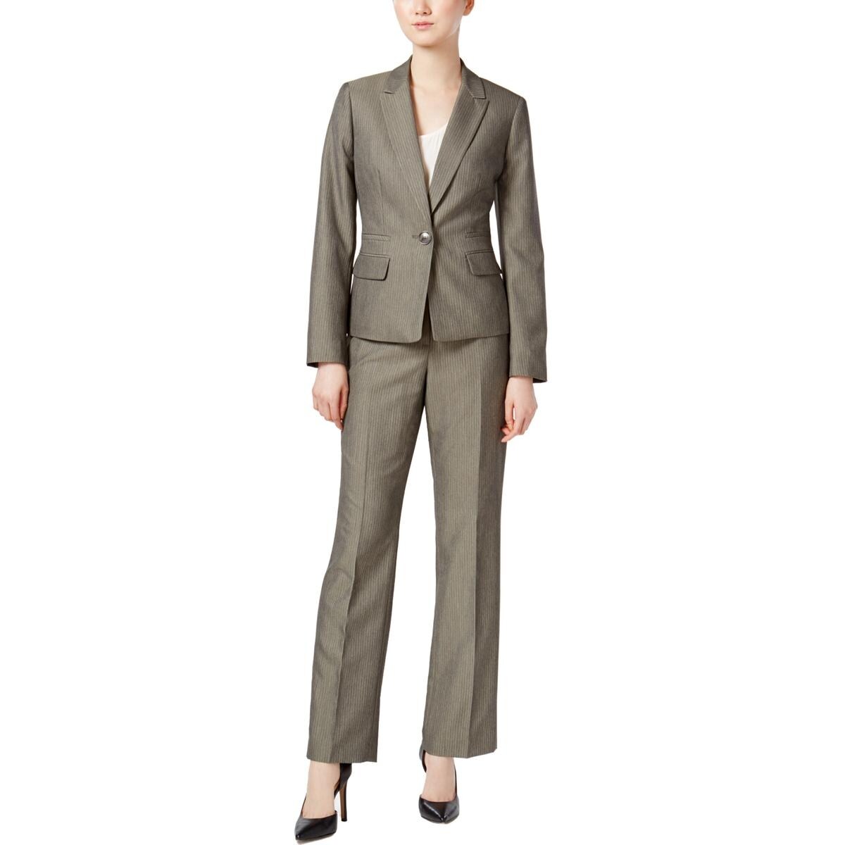 pinstripe business suit