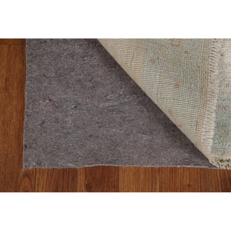 Hand Knotted Oriental 100% Wool Carpet Traditional Geometric Beige & Ivories Art Deco Area Rug - 4' 11'' X 4' 0''